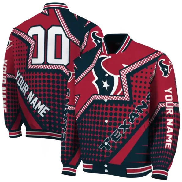 custom houston texans star burst blue varsity jacket fashion forward.webp