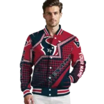 custom houston texans star burst blue varsity jacket best selling.webp