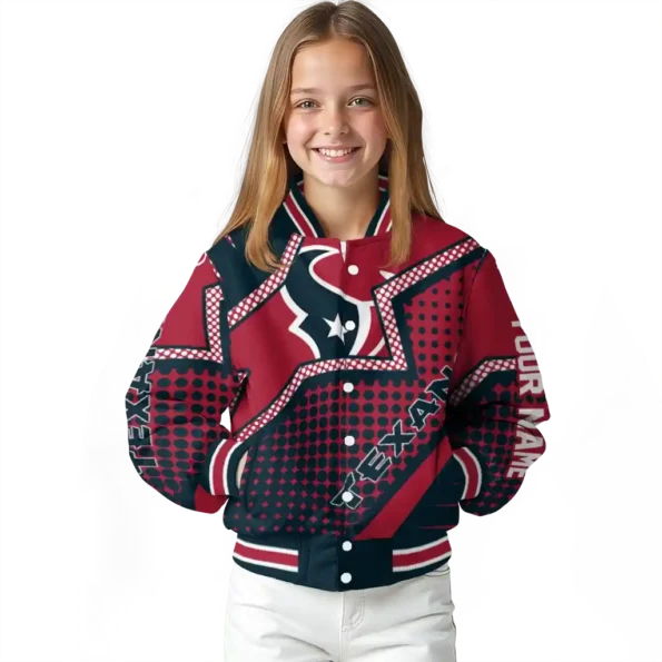 custom houston texans star burst blue varsity jacket top rated.webp