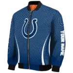 custom indianapolis colts chevron arrow blue bomber jacket best selling