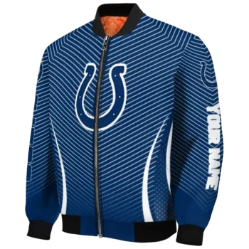 custom indianapolis colts chevron arrow blue bomber jacket best selling