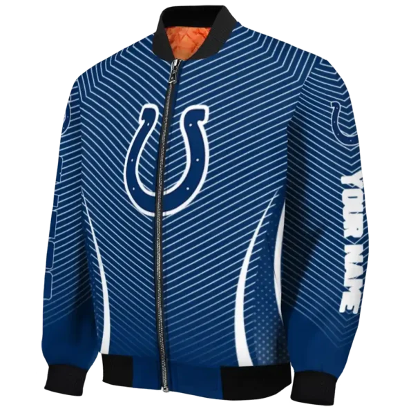 custom indianapolis colts chevron arrow blue bomber jacket best selling