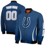 custom indianapolis colts chevron arrow blue bomber jacket best selling