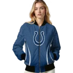 custom indianapolis colts chevron arrow blue bomber jacket best selling