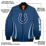 custom indianapolis colts chevron arrow blue bomber jacket best selling