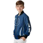 custom indianapolis colts chevron arrow blue bomber jacket best selling