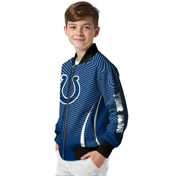 custom indianapolis colts chevron arrow blue bomber jacket trendy