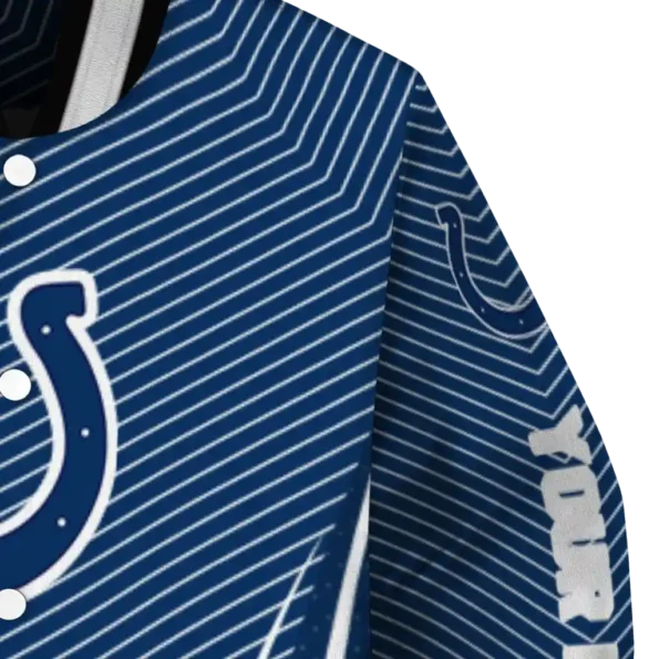 custom indianapolis colts chevron arrow blue varsity jacket premium grade.webp