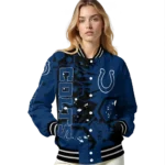 custom indianapolis colts hexagon cluster blue black varsity jacket best selling.webp