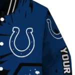custom indianapolis colts hexagon cluster blue black varsity jacket best selling.webp