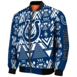 custom indianapolis colts pyramid shapes blue bomber jacket best selling