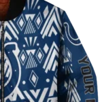 custom indianapolis colts pyramid shapes blue bomber jacket best selling