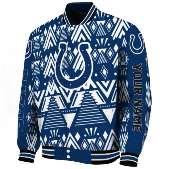 custom indianapolis colts pyramid shapes blue varsity jacket best selling.webp