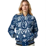 custom indianapolis colts pyramid shapes blue varsity jacket best selling.webp