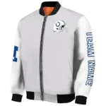 custom indianapolis colts speckled arms blue gray bomber jacket best selling