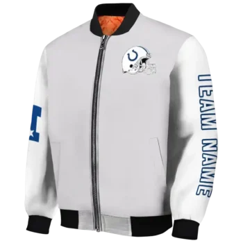 custom indianapolis colts speckled arms blue gray bomber jacket best selling