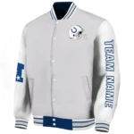 custom indianapolis colts speckled arms blue gray varsity jacket best selling.webp