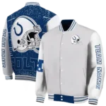custom indianapolis colts speckled arms blue gray varsity jacket best selling.webp