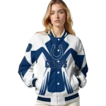 custom indianapolis colts spider mark blue grey crocs varsity jacket best selling.webp