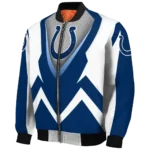 custom indianapolis colts v stripes blue white bomber jacket best selling