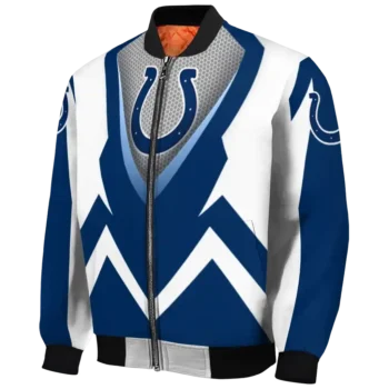custom indianapolis colts v stripes blue white bomber jacket best selling