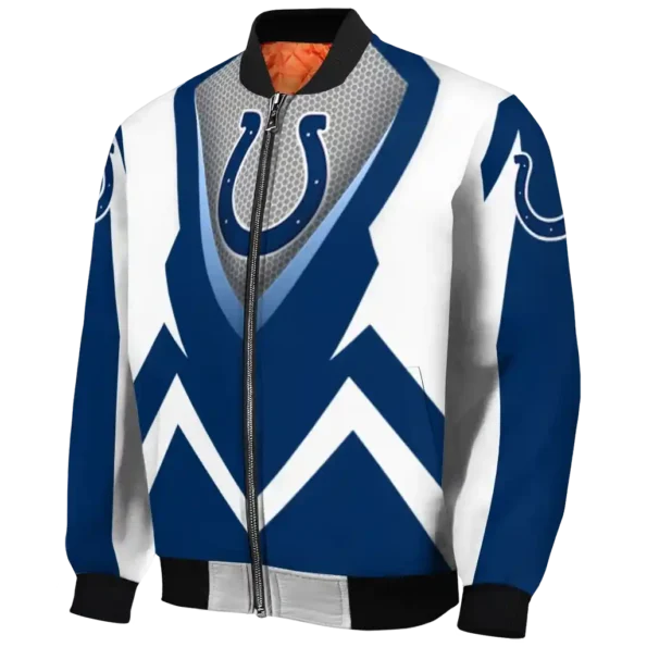 custom indianapolis colts v stripes blue white bomber jacket best selling