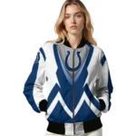 custom indianapolis colts v stripes blue white bomber jacket best selling