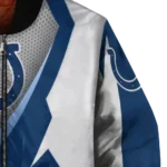 custom indianapolis colts v stripes blue white bomber jacket best selling
