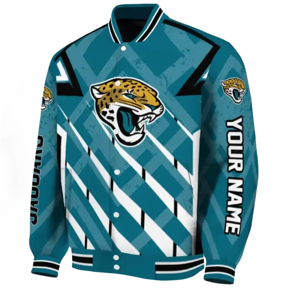 custom jacksonville jaguars chevron angles teal varsity jacket best selling.webp