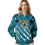 custom jacksonville jaguars chevron angles teal varsity jacket best selling.webp