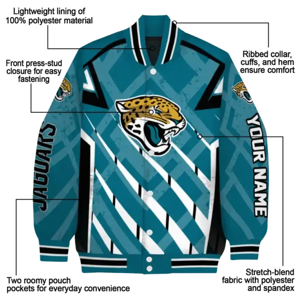 custom jacksonville jaguars chevron angles teal varsity jacket new arrival.webp