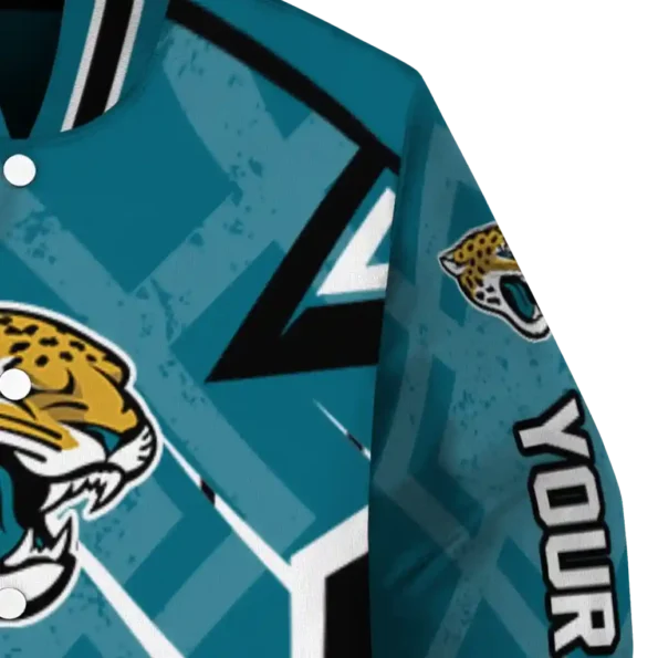 custom jacksonville jaguars chevron angles teal varsity jacket premium grade.webp