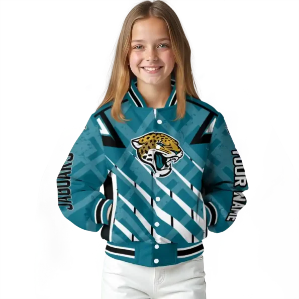 custom jacksonville jaguars chevron angles teal varsity jacket top rated.webp