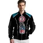 custom jacksonville jaguars claw blood teal black bomber jacket best selling
