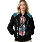 custom jacksonville jaguars claw blood teal black bomber jacket best selling