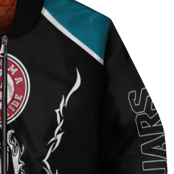 custom jacksonville jaguars claw blood teal black bomber jacket premium grade