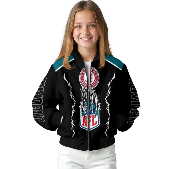 custom jacksonville jaguars claw blood teal black bomber jacket top rated
