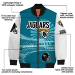 custom jacksonville jaguars ferris arena teal white bomber jacket best selling