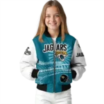 custom jacksonville jaguars ferris arena teal white bomber jacket best selling