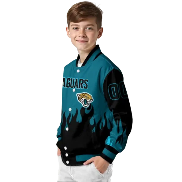 custom jacksonville jaguars flame border teal black varsity jacket trendy.webp