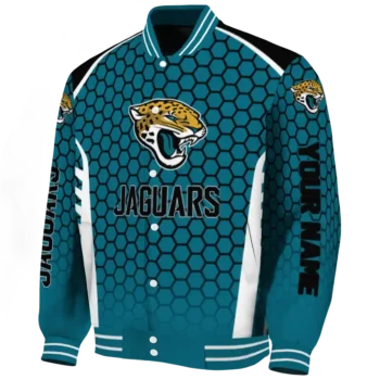 custom jacksonville jaguars hexagon grid teal varsity jacket best selling.webp