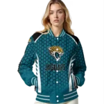 custom jacksonville jaguars hexagon grid teal varsity jacket best selling.webp