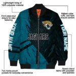 custom jacksonville jaguars hexagon mesh teal black bomber jacket best selling