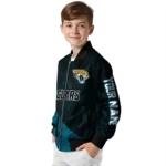 custom jacksonville jaguars hexagon mesh teal black bomber jacket best selling
