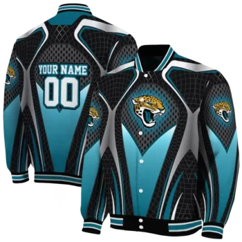 custom jacksonville jaguars mesh chest black crocs black varsity jacket fashion forward.webp