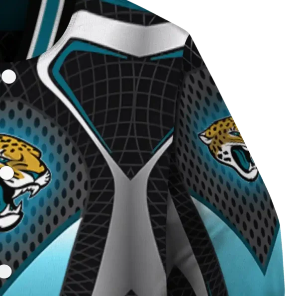 custom jacksonville jaguars mesh chest black crocs black varsity jacket premium grade.webp