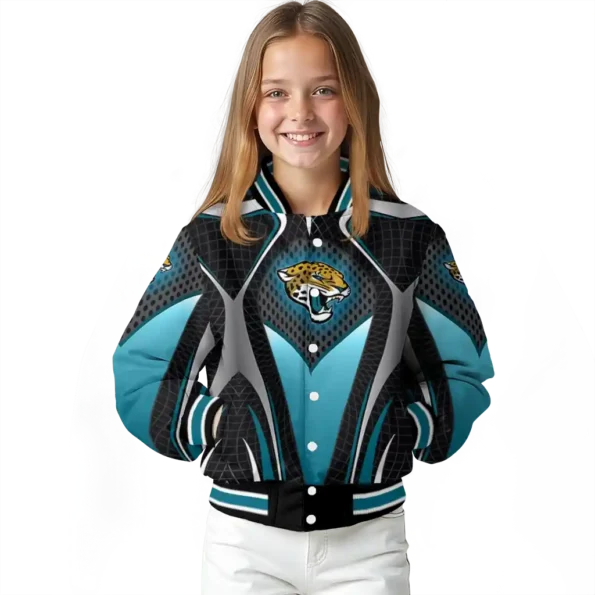 custom jacksonville jaguars mesh chest black crocs black varsity jacket top rated.webp