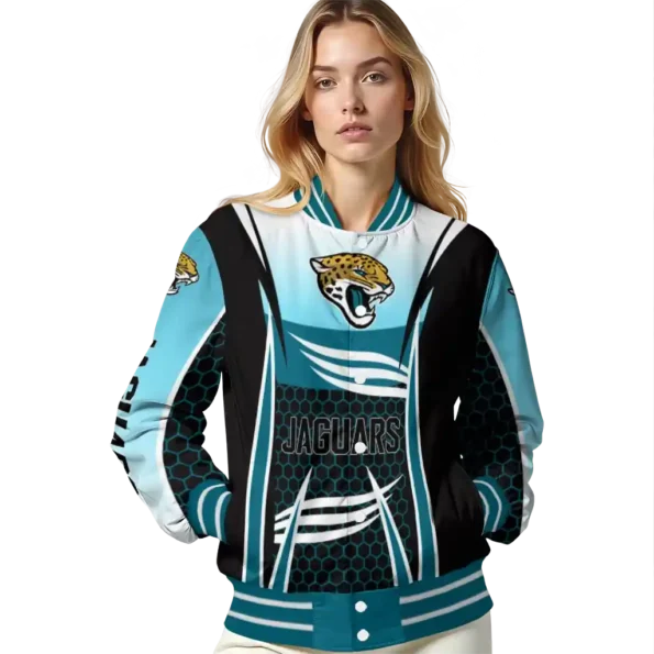 custom jacksonville jaguars mesh effect teal black varsity jacket latest model.webp