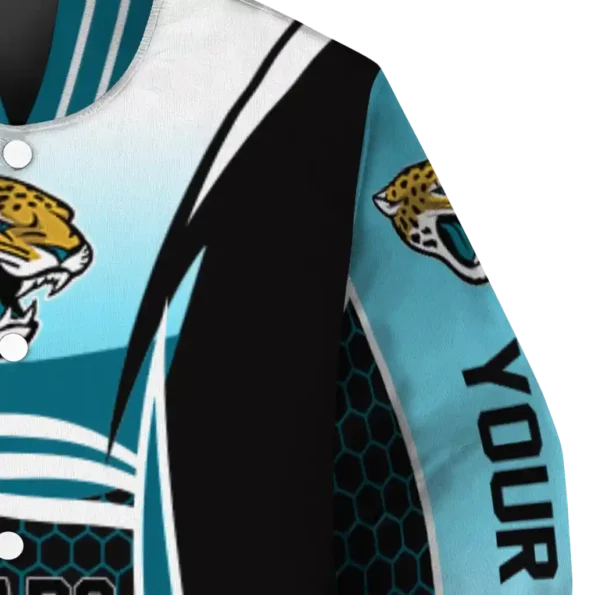 custom jacksonville jaguars mesh effect teal black varsity jacket premium grade.webp