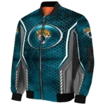 custom jacksonville jaguars power plate teal bomber jacket best selling